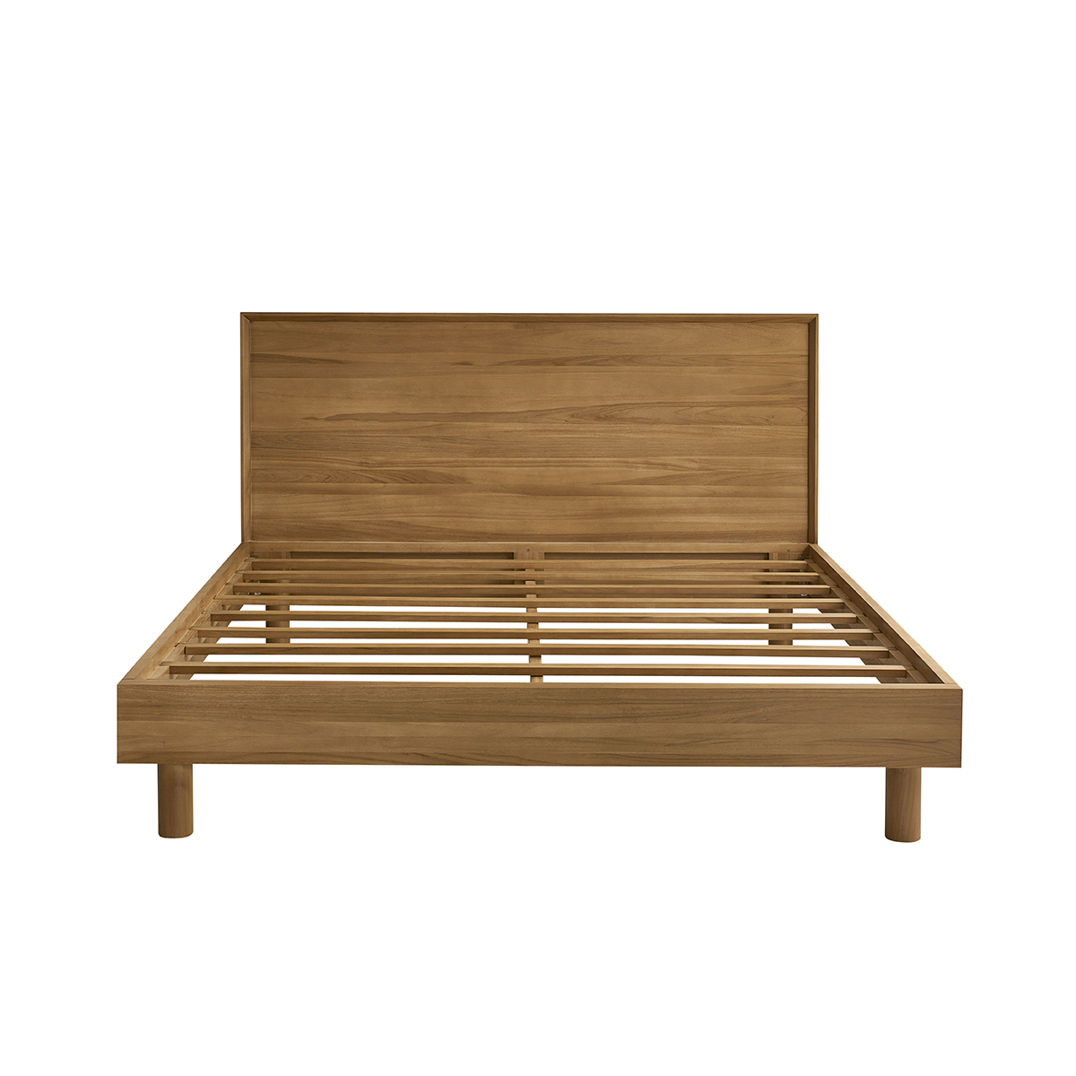 GUSTAVE - Lit en teck massif 180 cm avec sommier