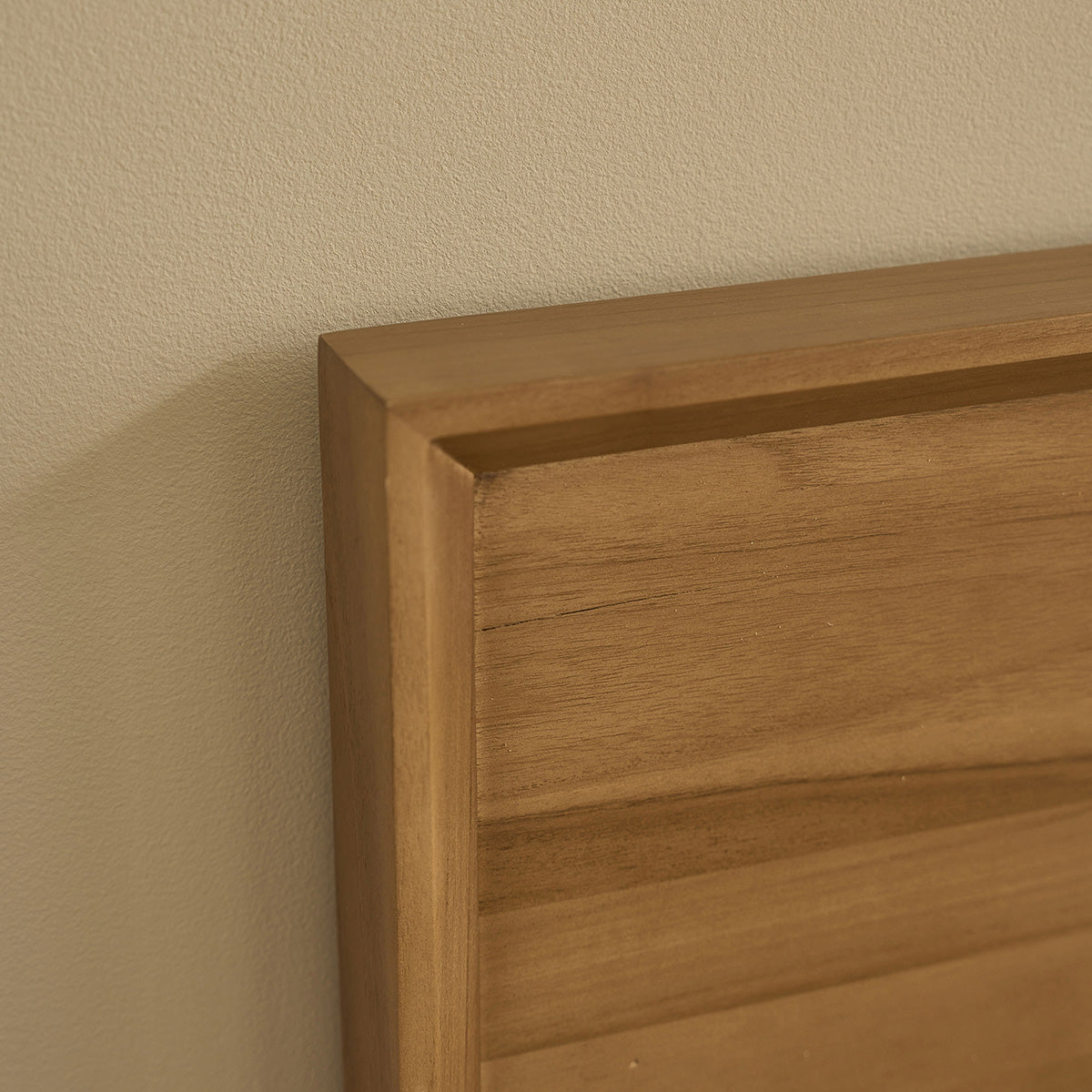 GUSTAVE - Lit en teck massif 180 cm avec sommier