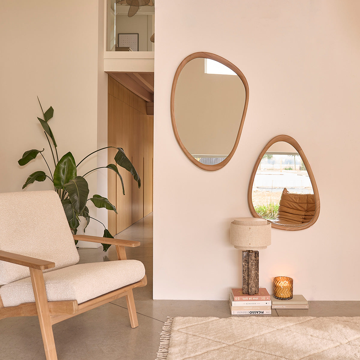 BELIZE - Miroir en teck massif 90x60 cm