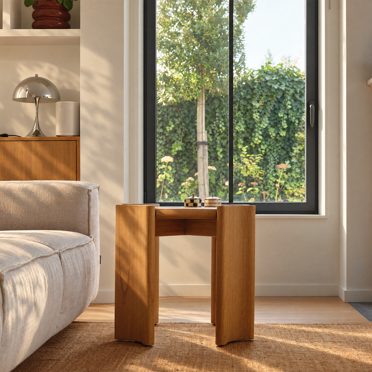 ALVAR - Table d'appoint en mindi naturel