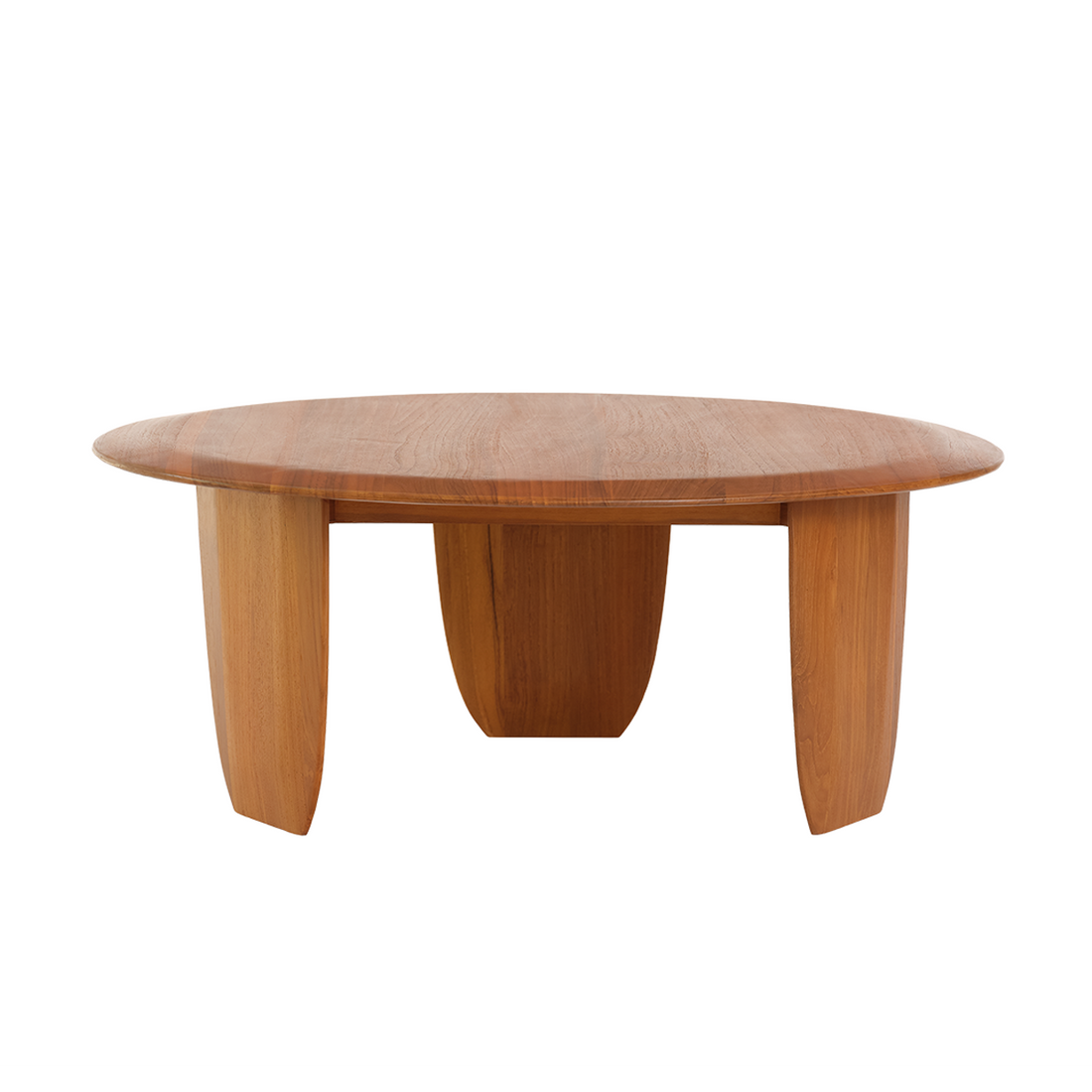 JEANNE - Table basse ronde en teck massif Ø 85 cm