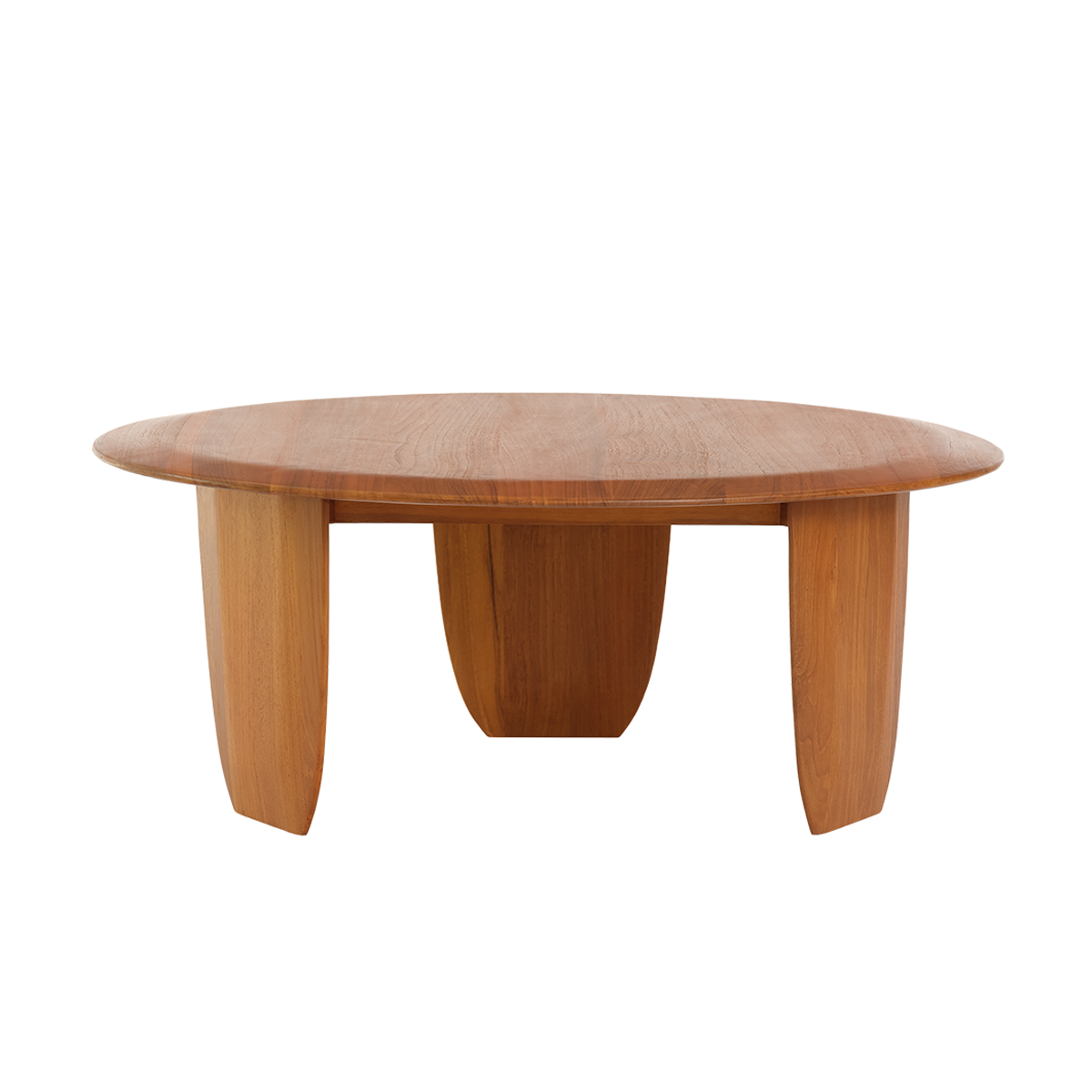 JEANNE - Table basse ronde en teck massif Ø 85 cm