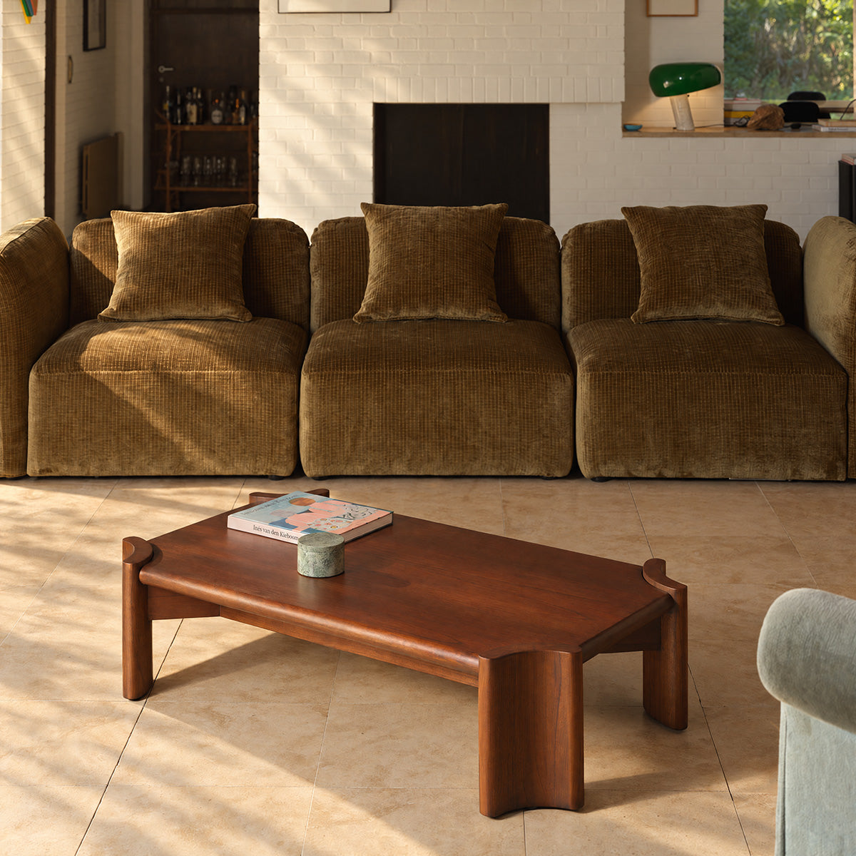 ALVAR - Table basse en mindi 120 cm