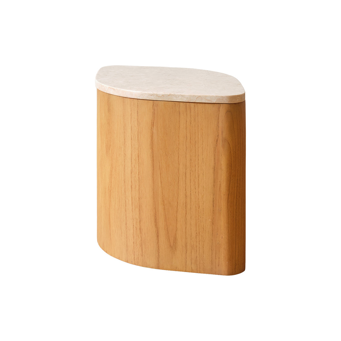 ADA - Table basse en mindi massif naturel et marbre 56,5 cm