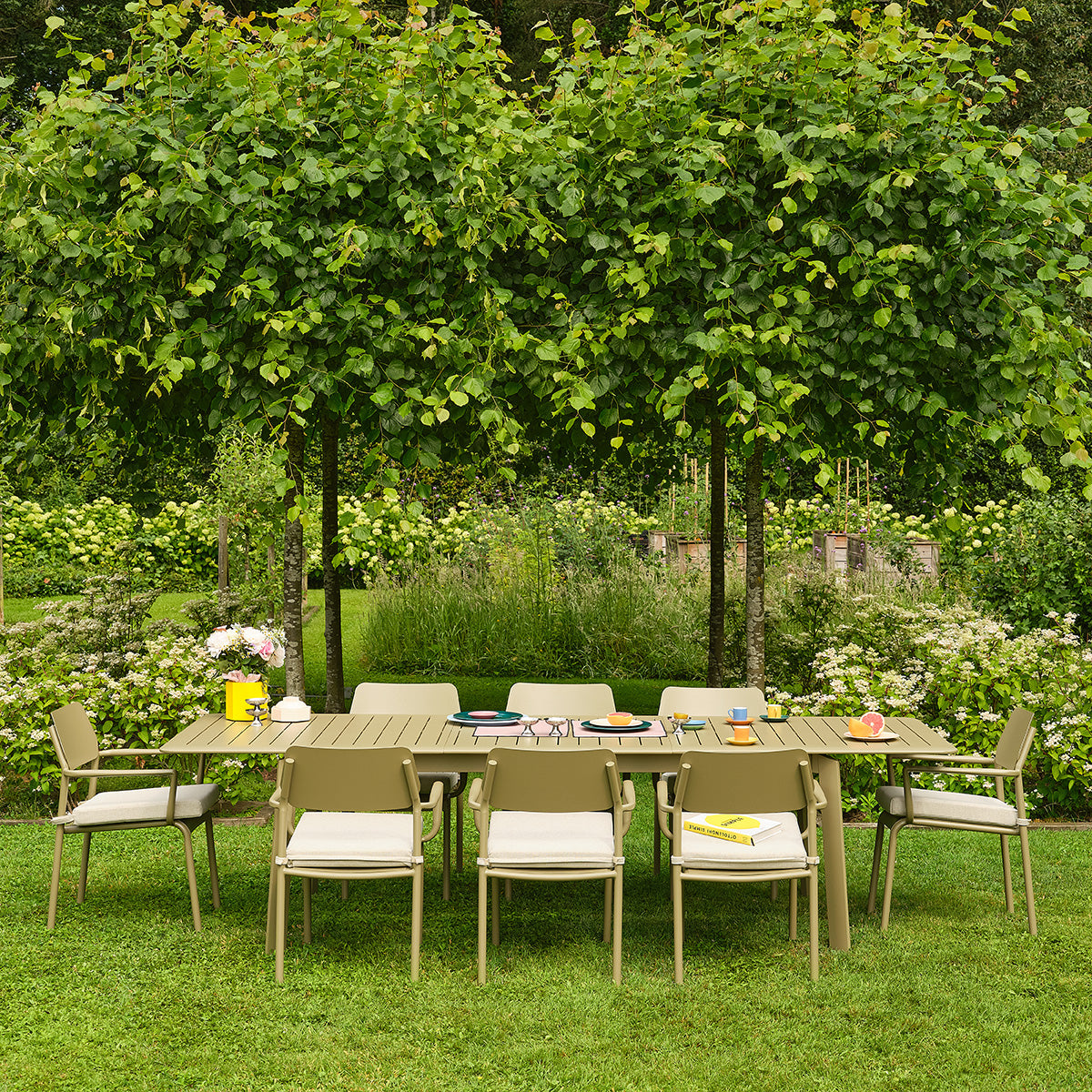 SARO - Table de jardin en aluminium extensible