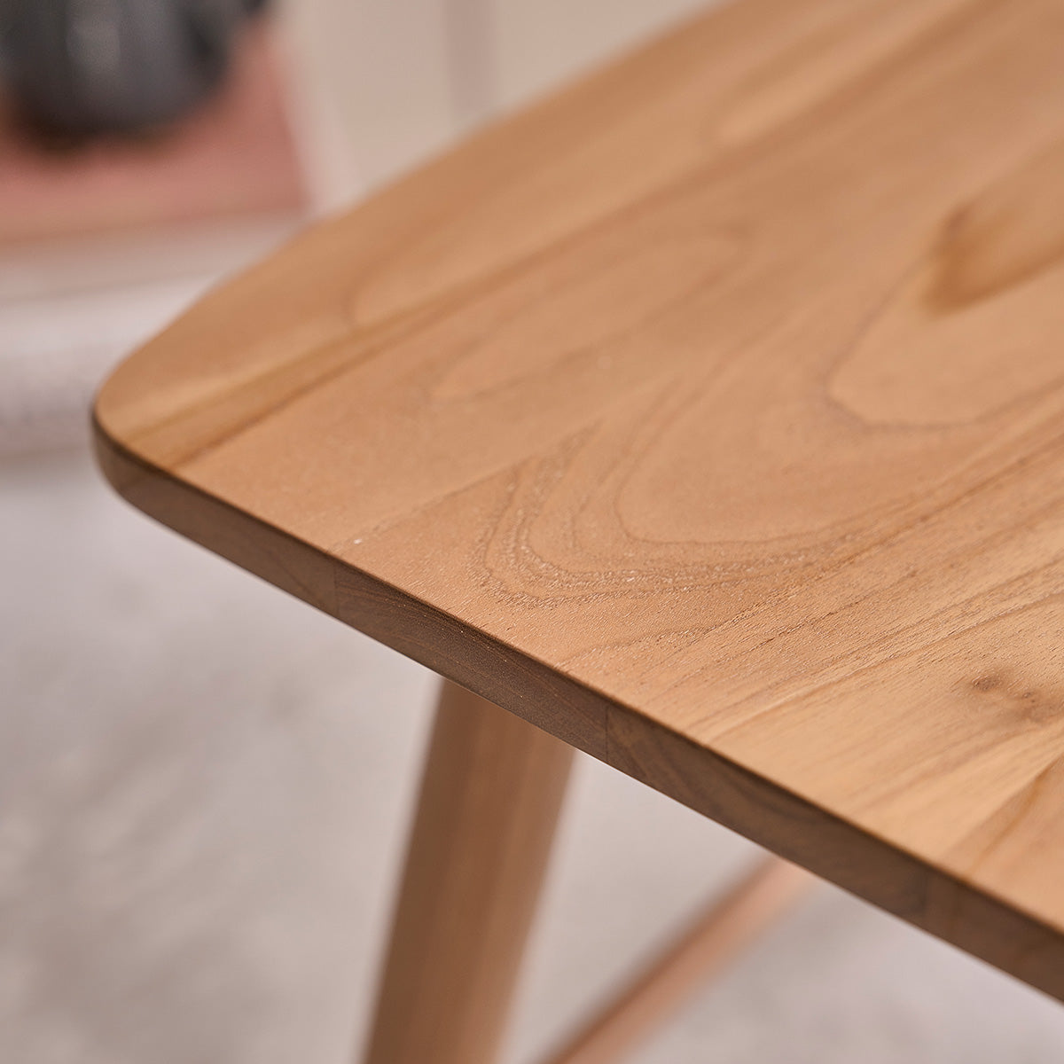 AMBRE - Tabouret de bar en teck massif 45 cm