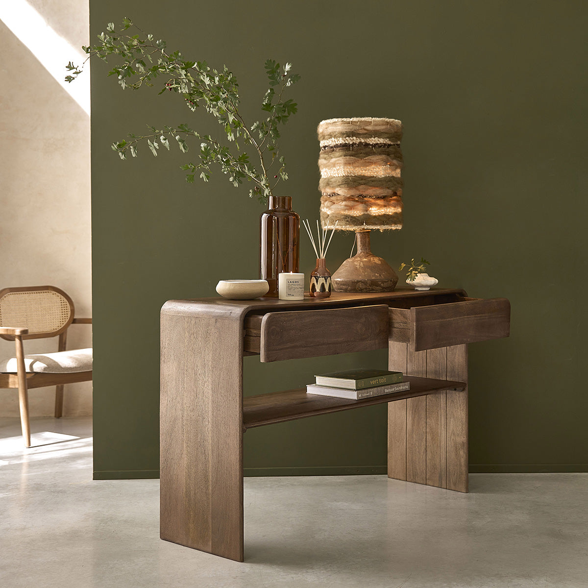 SOFIA - Console en manguier massif 120 cm