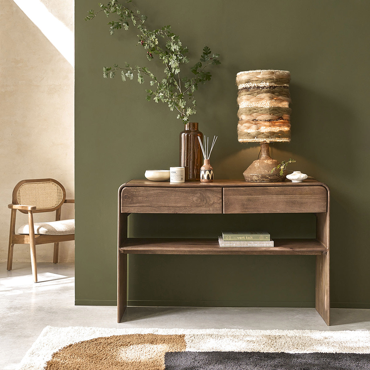 SOFIA - Console en manguier massif 120 cm